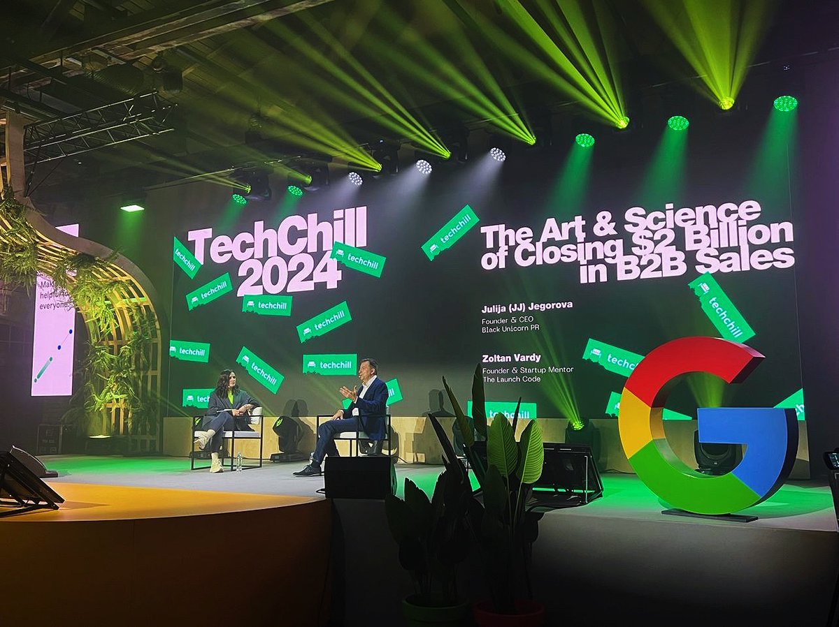 @TechChill #Riga might be over, but the emotions are still running high! 💎🔥🎙️ I had the utmost pleasure of opening Day #2 at #TechChill2024 with the 'man behind the B2B sales' (and by that, I mean sales of almost $2bn over the span of his career) – @zvardy, the creator of