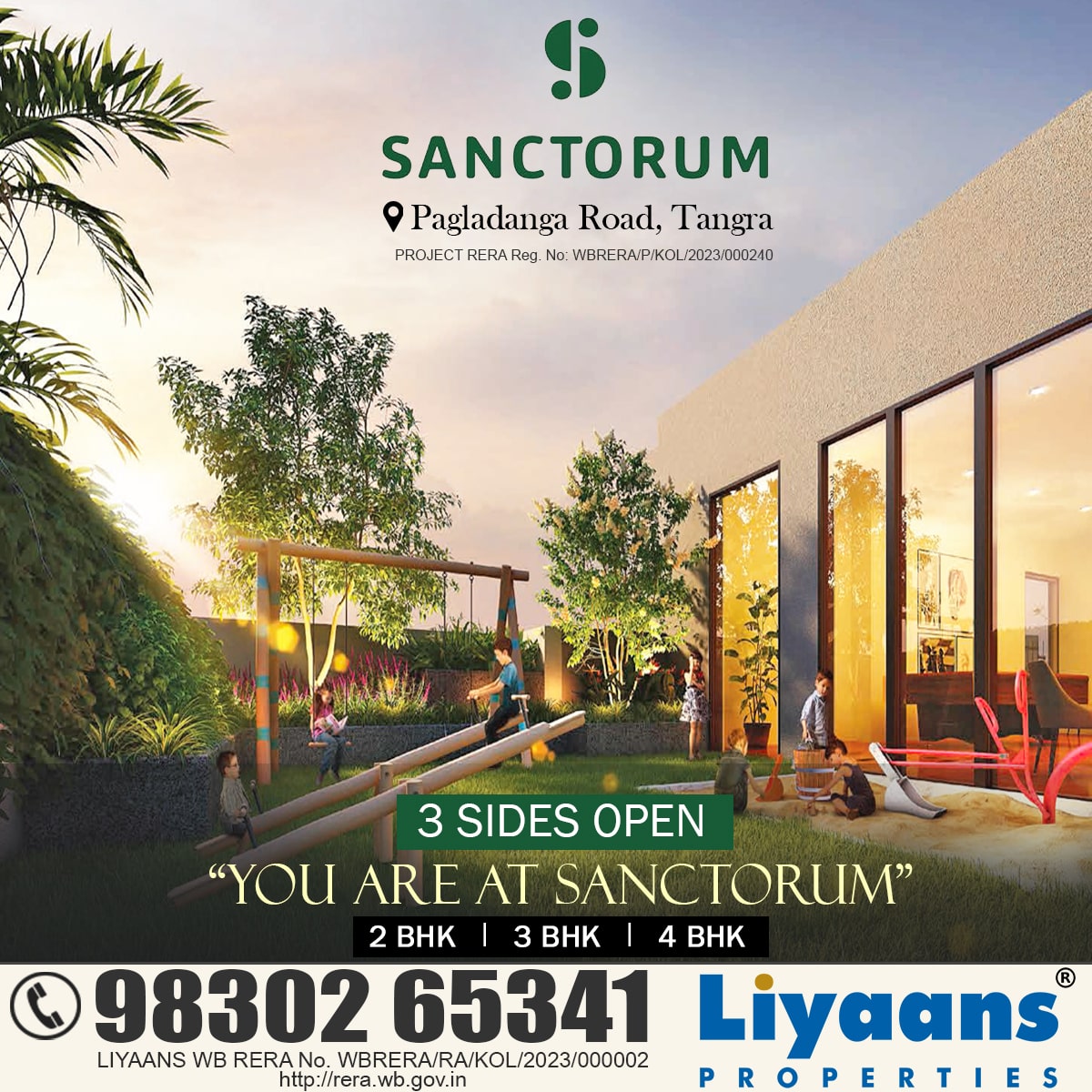 2/3/4 BHK premium apartments in Tangra, Kolkata. Hurry up! Call now 9830265341 or visit: bit.ly/sanctorum_Tang…

#KolkataApartments #LuxuryLiving #PremiumApartments #ModernAmenities #FlatsinKolkata #FlatsinTangra