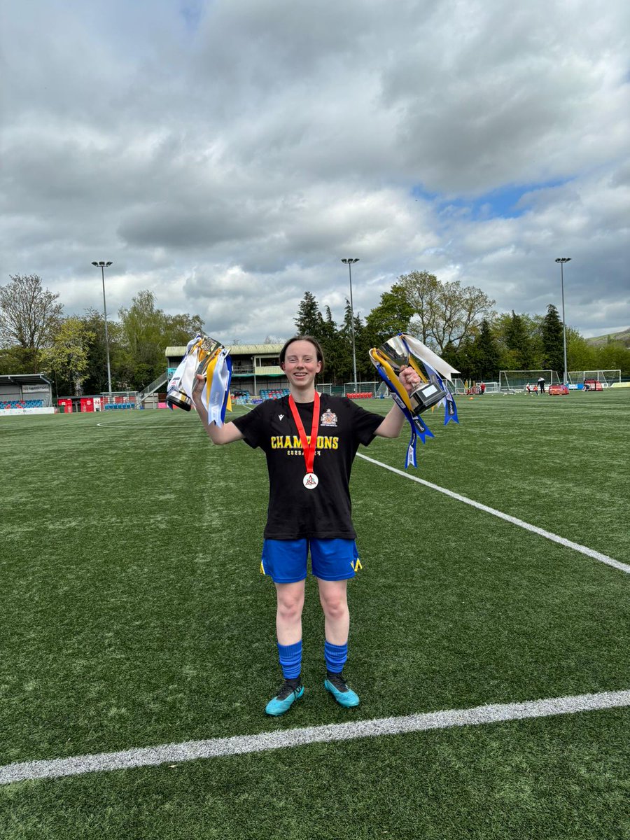 Congratulations to Amelia in Y12 and her @btuwomenfc U19s for completing the double yesterday becoming U19 National Champions after having won the Adran League South. Da iawn Amelia and team! ⚽️🔴