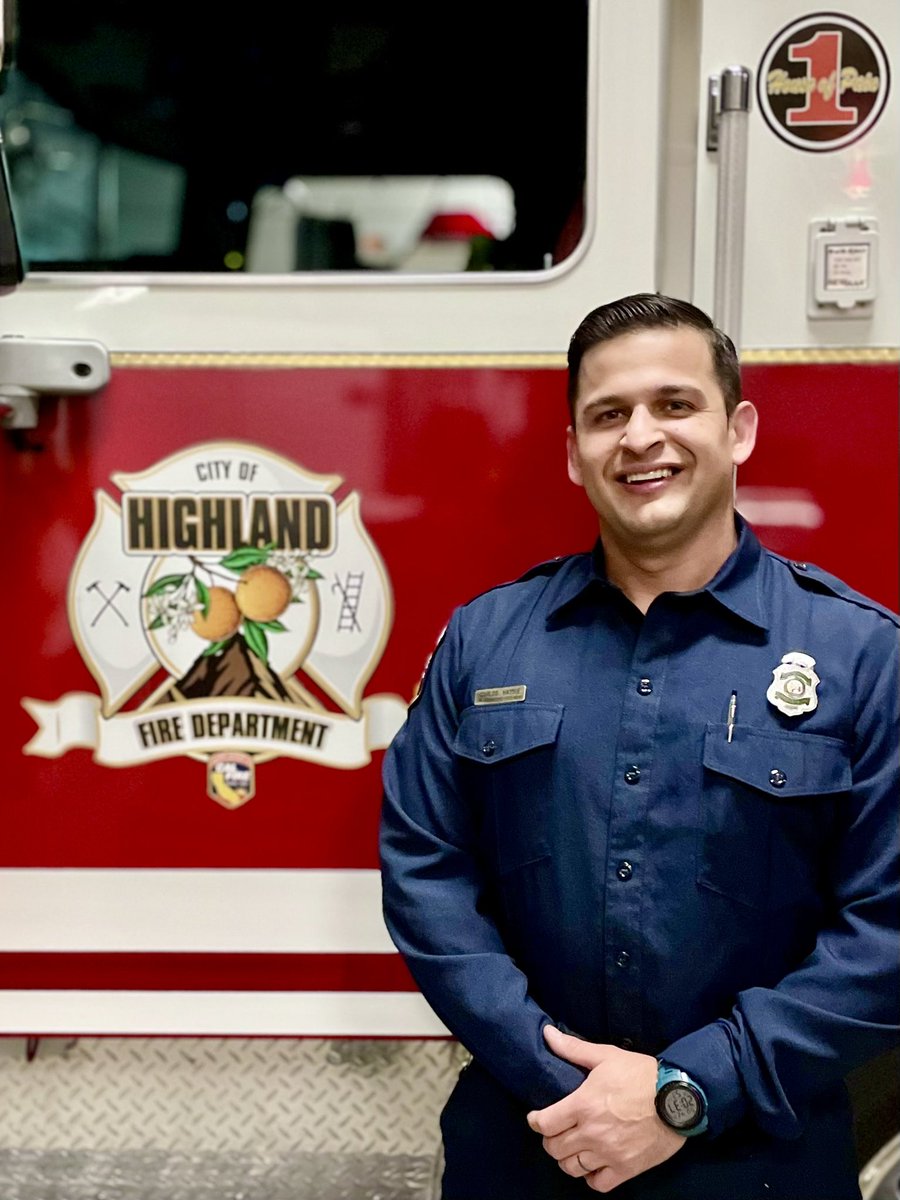 The Highland Fire Department is proud to welcome Firefighter Paramedic Carlos Haynie! FF/P Haynie is a decorated veteran who has received the Air Force Achievement Medal and the Meritorious Service Medal. He began his firefighting career while serving in the @usairforce and later