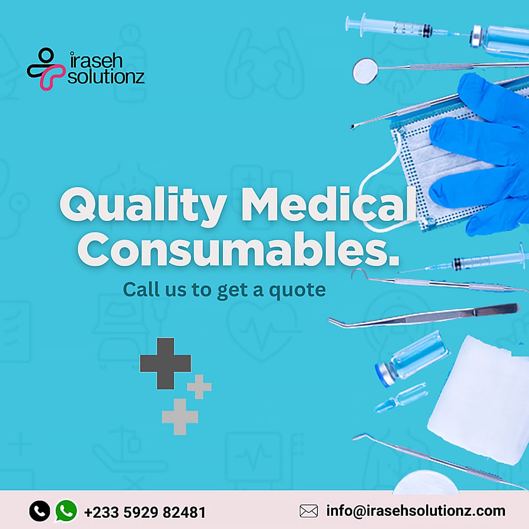 This new week our aim is to help medical practitioners prioritize patient well-being with top-tier medical consumables. never face supply shortages again. Get fast, reliable deliveries from us.

#medicalconsumables #HealthcareHeroes #healthcareworkers #frontlineworkers #Ghana