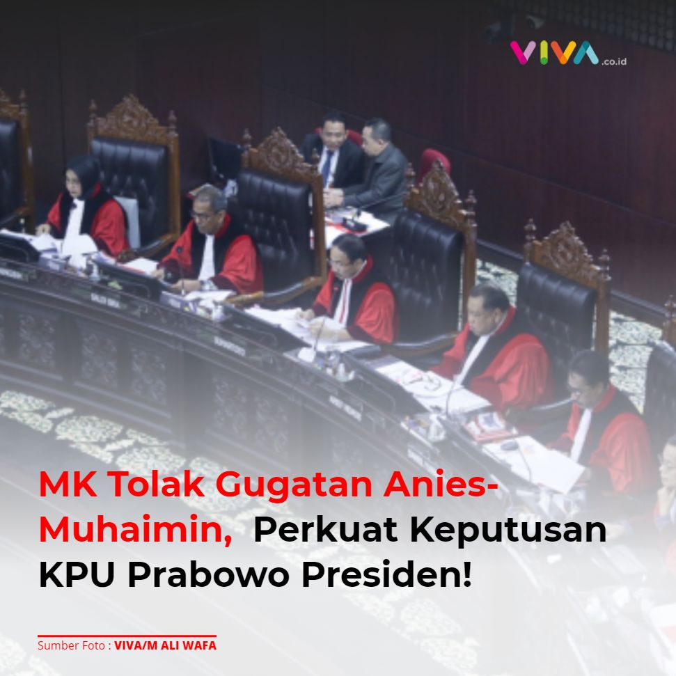 Mahkamah Konstitusi (MK) memutuskan menolak gugatan kubu pasangan nomor urut 01 Anies Baswedan-Muhaimin Iskandar (AMIN).

Selengkapnya: buff.ly/3UqDDpX 
___
#Vivacoid #mahkamahkonstitusi