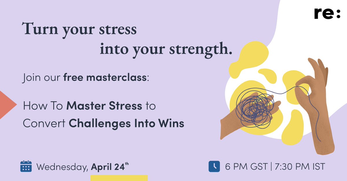 Is stress damaging your health and jeopardizing your relationships? Sign up for our free masterclass to learn strategies to cope with stress to fuel growth, prevent burnout and identify your own limits of stress tolerance: bit.ly/MasterclassReS… #StressAwarenessMonth