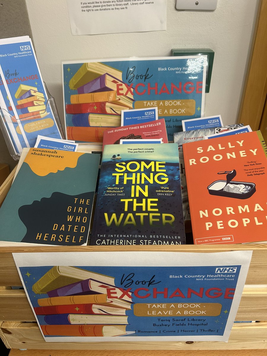 BCHFTLibrary's tweet photo. Our #bookexchange is bursting at the seams with great #fiction. Drop by and pick up some #recreationalreading today. #readingforpleasure #BusheyFieldsHospital https://t.co/TTOzOrOekP