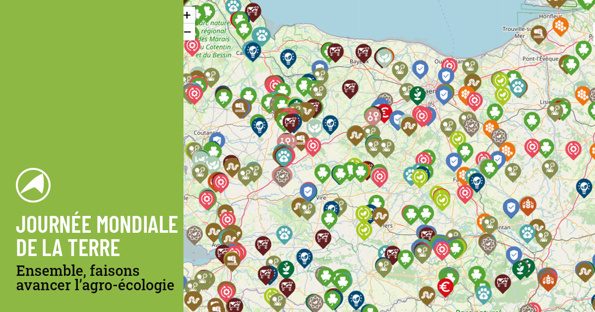 🌍 Pour la journée mondiale de la terre, découvrez une carte interactive des pratiques agro-écologiques documentées et partagées en Normandie 🗺️ Ces pratiques sont autant de pistes à explorer pour agir en faveur de l'environnement 👍 👉 bit.ly/pratiques_agri…