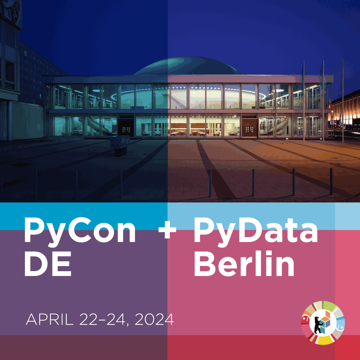 PyData's tweet photo. And we're off! 🎉 PyData Berlin kicks off its 10th-anniversary celebration, with a keynote from our Executive Director, Leah Silen!
Grab an online ticket and help us celebrate a decade of data excellence! https://t.co/alTLVKGoqj https://t.co/1Hkz1r9xYT