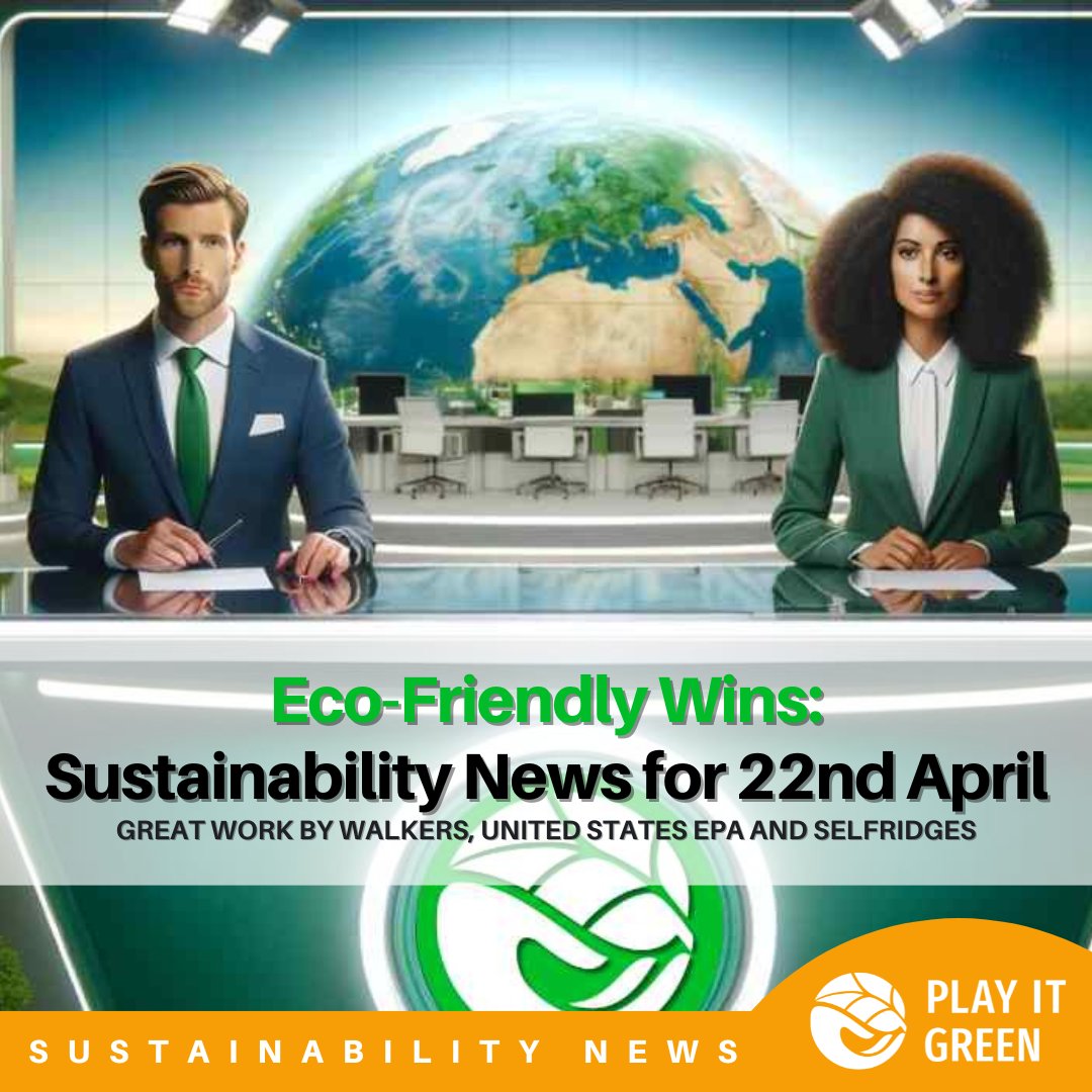 🌱 This week, we're excited to highlight amazing sustainability initiatives across the globe: 💚 Read about the amazing impactful work by @walkers_crisps, @EPA and @Selfridges. More: playitgreen.com/eco-friendly-w… #Sustainability #EcoFriendlyWins #PlayItGreen #SustainableBusiness