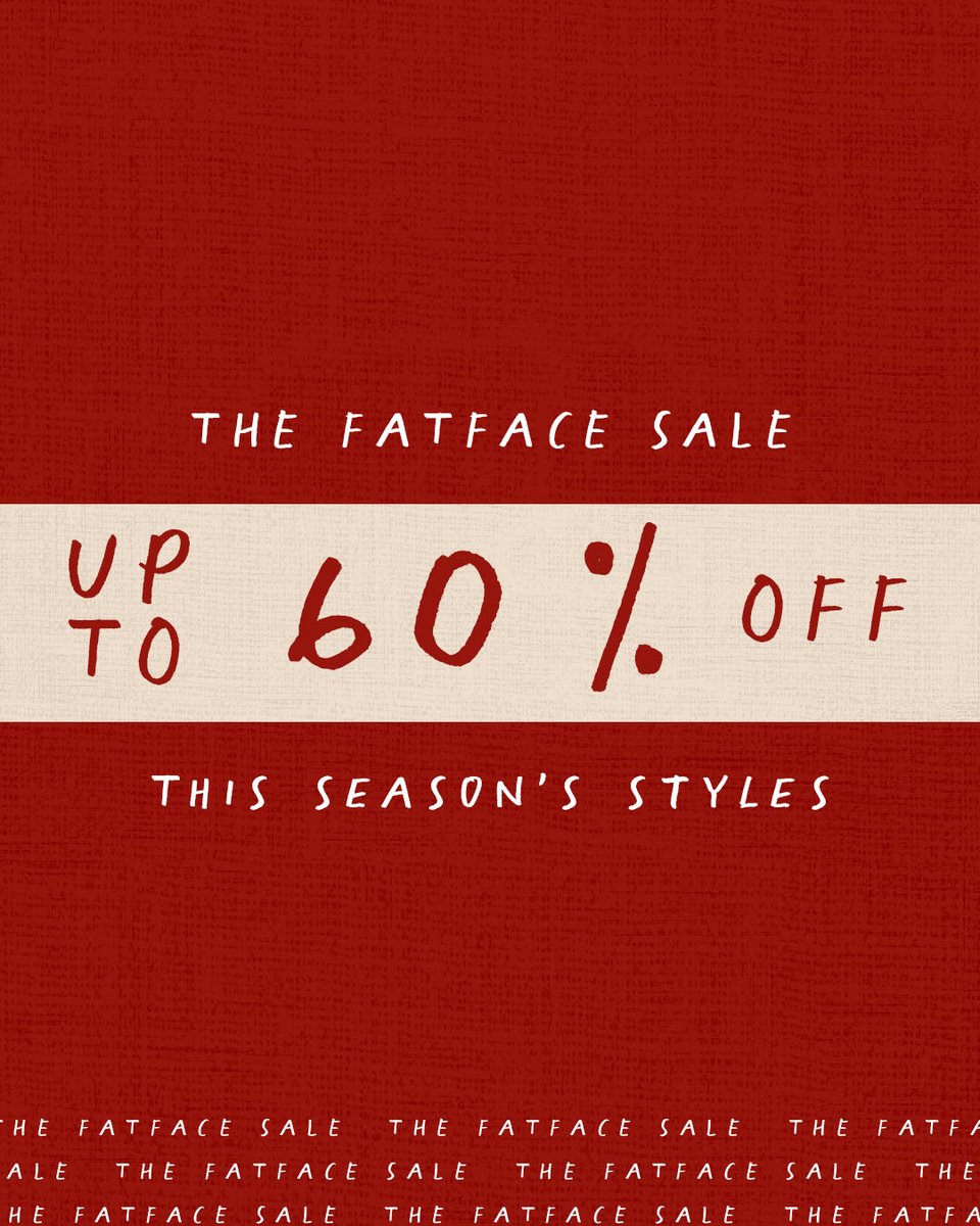 Did someone say Sale? Shop up to 60% OFF this season's styles now. Shop Sale: fatface.com