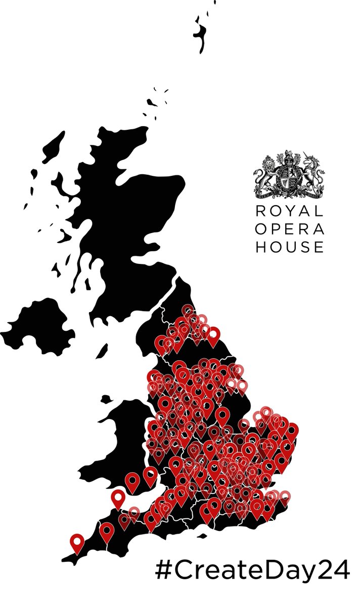 Heard about #CreateDay24 yet? Hundreds of schools across England have! Check out our map and see if a school is coming near you! Don't miss out, sign up to join this mass participation event from your classroom in singing, dancing & Design. Sign up: buff.ly/40xQ3Om