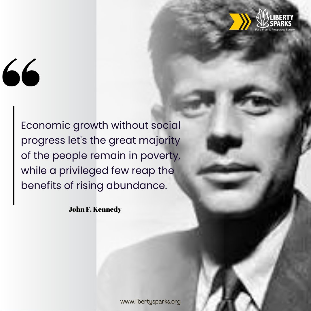 Behind the facade of booming economies lies a stark reality: unchecked growth enriches the few at the expense of the many. It's time for progress that uplifts all, not just the privileged few. #SocialProgress #EconomicEquality #Libertysparksquotes