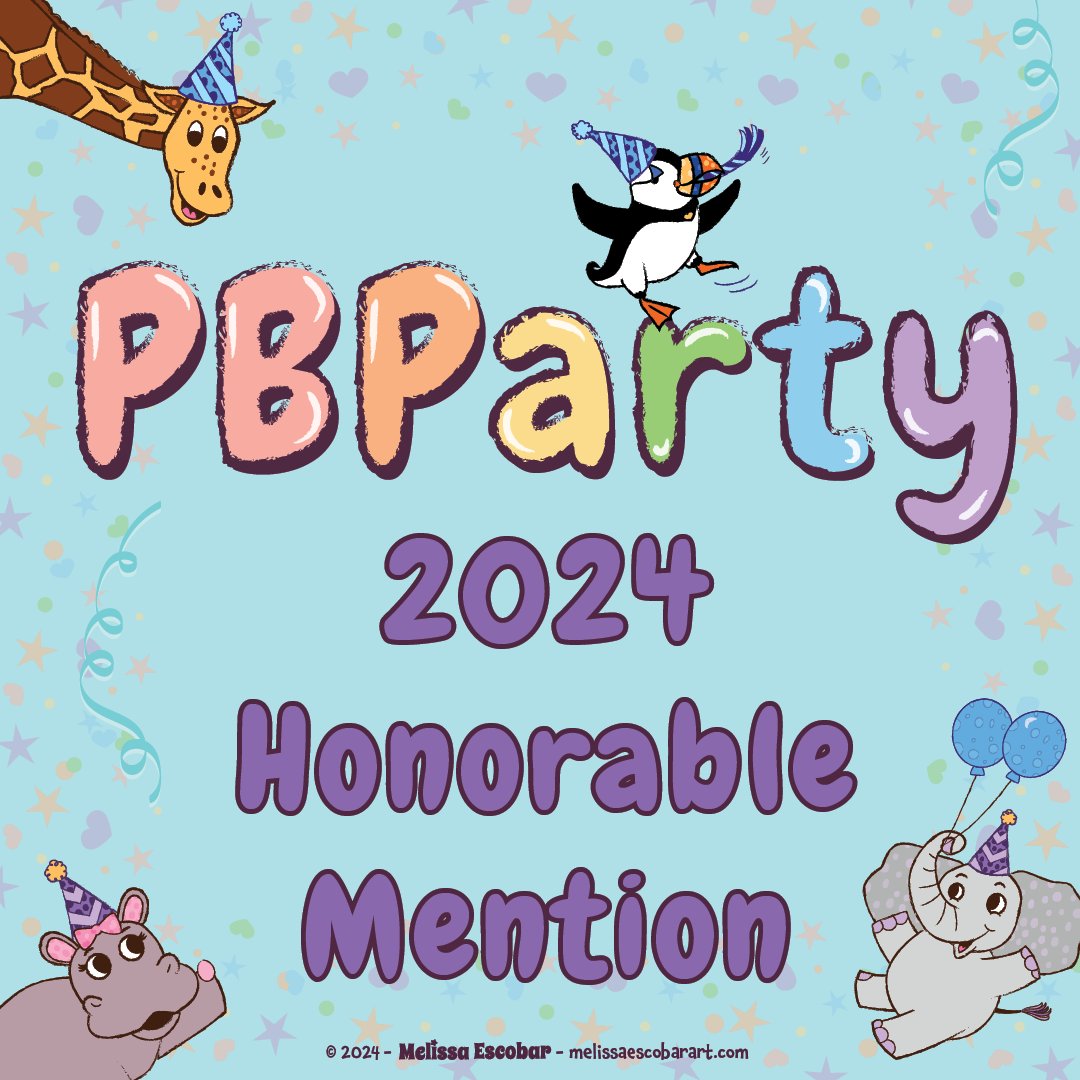 tatianavidal's tweet photo. Thrilled for this huge personal win: Honorable Mention in the 2024 #PBParty among 55 finalists & 25 in the Illustration Showcase out of nearly 1100 entries. Huge thanks to the judges, special shoutout to @MindyAlyseWeiss, CPs, and writing friends for their support! #KidLitAgent https://t.co/9ADMkFKVmC