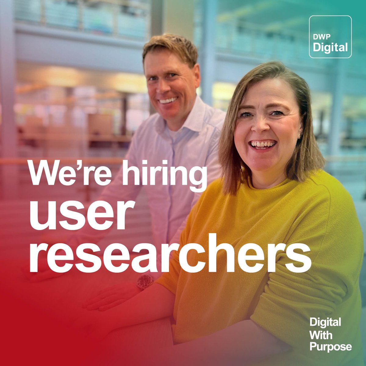 We're hiring User Researchers who want to help improve digital services for both our customers and over 100,000 colleagues in the UK's largest government department. Do you want to know more? Click here to see a full job description and apply ⬇ civilservicejobs.service.gov.uk/csr/jobs.cgi?j…