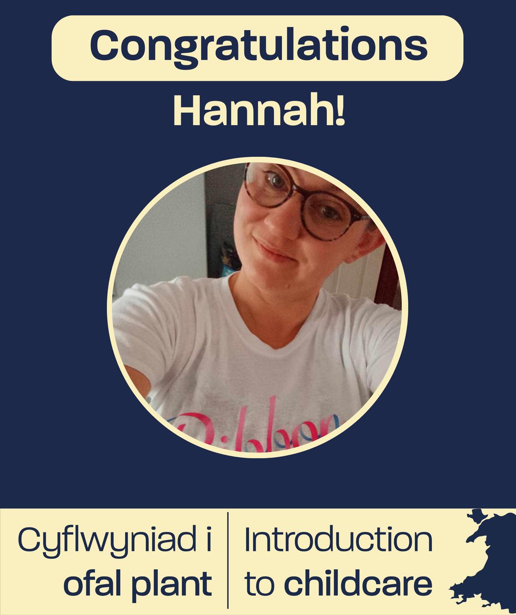 Looking for a #MondayMotivation?🥰 Since completing the Introduction to Childcare course, Hannah is now registered as a childminder and is about to start a Level 3 qualification in Childcare so that she can be registered as a Flying Start childminder.🙌 ow.ly/5kXH50Rh0SZ