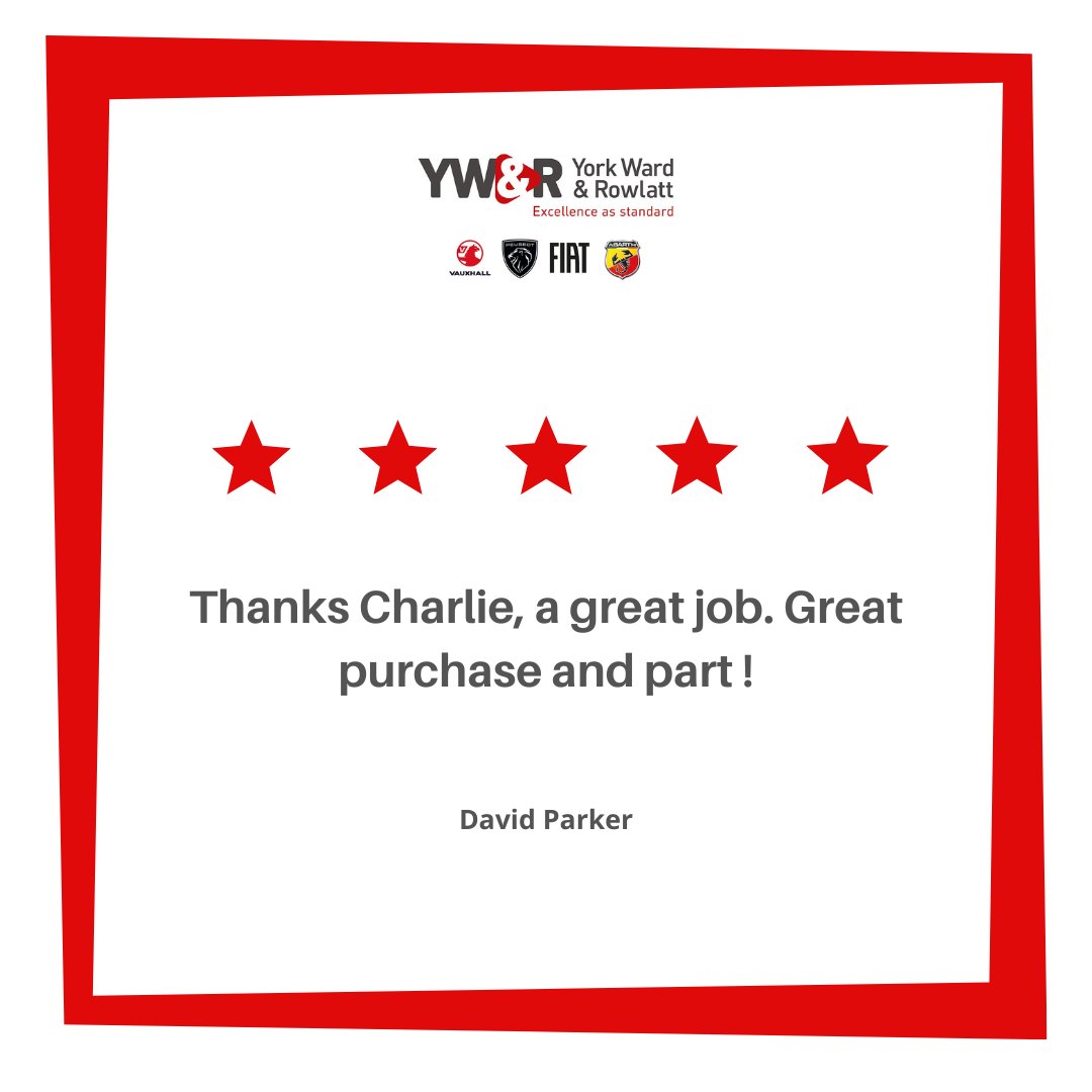 Short, but sweet! 🍬

Thank you David for this great Google review, and a huge shout out for Charlie for brilliant service as always!

Looking for parts or accessories for your car?  Visit York, Ward & Rowlatt! 👌

#Vauxhall #HappyCustomer #GreatService #NewCars
