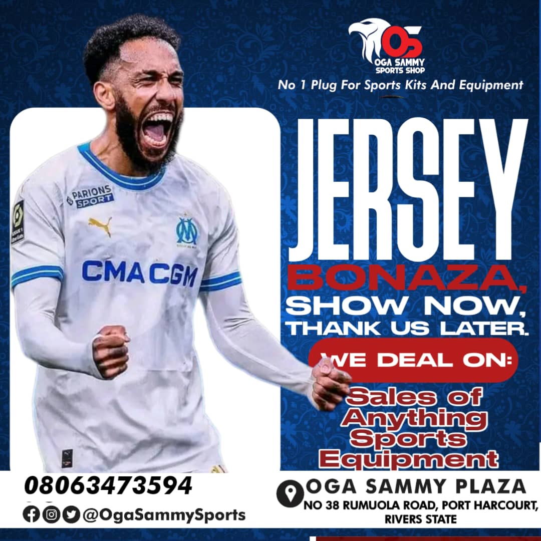 Patronize the biggest sports shop in Port Harcourt. Get Mouthwatering Discounts. Place your Orders now. Or kindly visit them at No 38 Rumuola, beside People's club, Port-Harcourt. 📦 Nationwide delivery ✅ ☎️08063473594