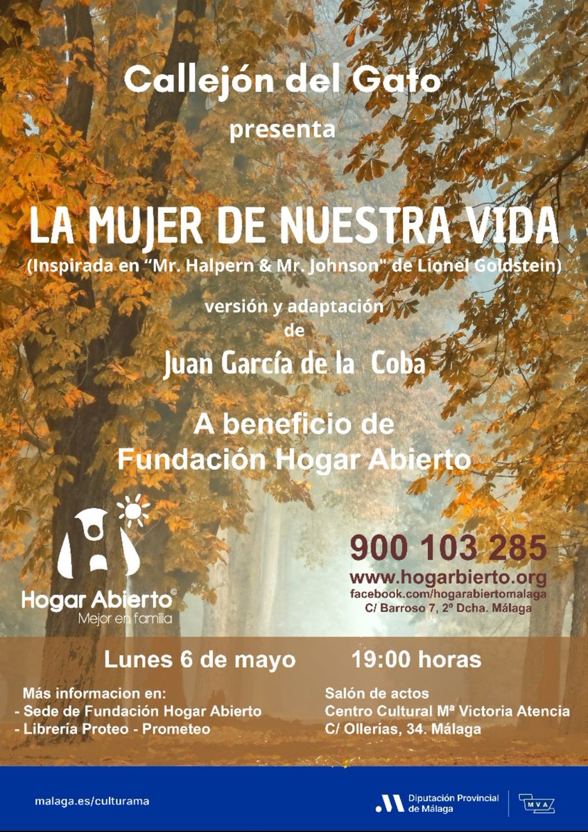 Nothing_Black_'s tweet photo. Entradas a 10€ - Cada ticket es un gratito de arena para la Fundación Hogar Abierto, disfrutar está noche y ayuda a la causa.

Si quieres tú entrada ponte en contacto conmigo por comentario o mensaje privado, porfavor colaboren 

#ArteConCausa #HogarAbierto #Malaga #Teatro 
💖🎭 https://t.co/71j2jz6Dha