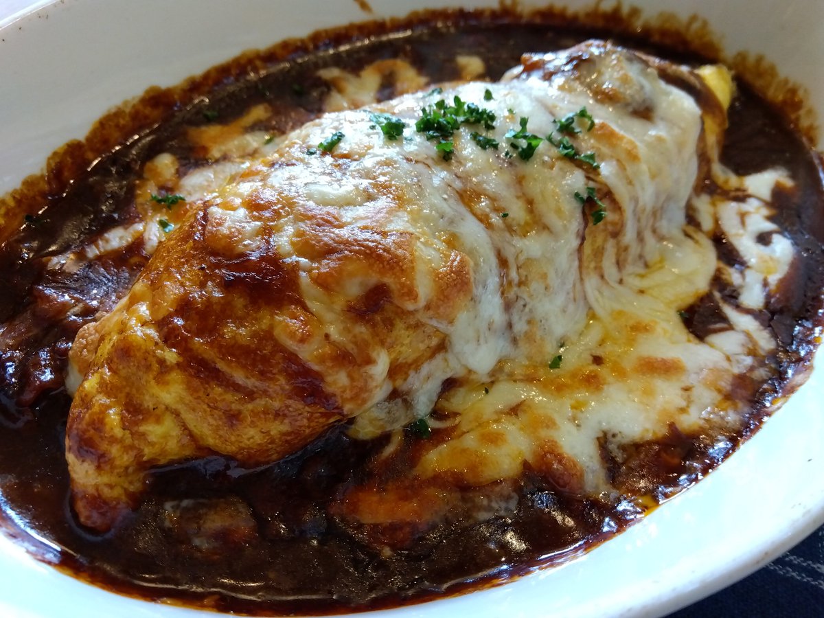 cry_tt's tweet photo. Ｃｌａｐ ｄｉｎｉｎｇ
オムライスグラタン
今日もおいしかった～！
満足感ごいごいすー！
#カフェ
#clapdining
#南彦根
#ダイアン
#津田さんのお兄さん https://t.co/JK0KgYb5Md