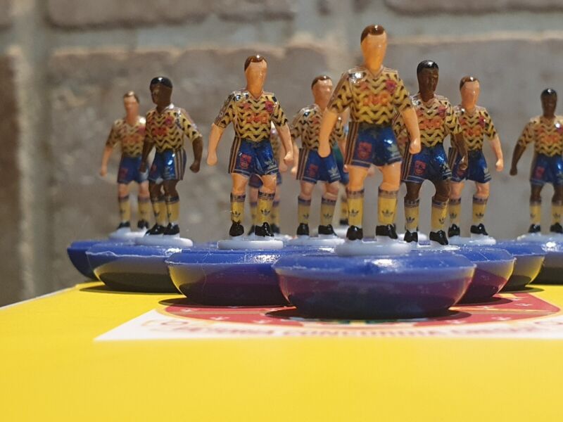 away 1991 subbuteo team handpainted and decals  ebay.com/itm/arsenal-aw…  #ad
