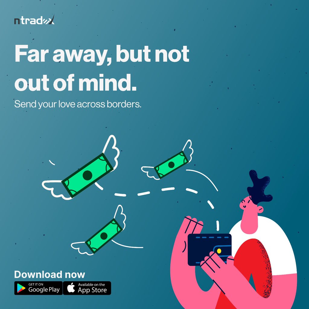 Let's bridge distances by sending our love across borders 💸.

With Ntradex, the sending of money is made easy and quick. 

So What Are You Waiting For? 

Download the #1 currency exchange today and let's transact. 🤩💫

#ntradex #japa #swap #remittance #happynewweek