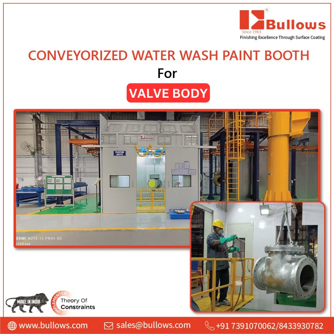 Bullows Conveyorized Water Wash Paint Booth For Pump Body Painting 
#Bullows #paintbooth #wettypebooth #durable #paintcirculationsystem #Turnkeysolutions #paintingplant #turnkeyproject #easymaintenance #paintsandcoatings #paintshop #paintshopaccessories #spraygun #paintspraygun