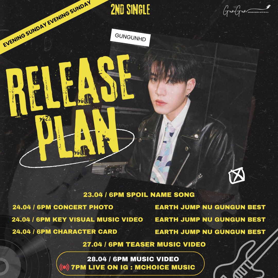 gungunhd_ofc's tweet photo. RELEASE PLAN 🎵
#ESD2ndSingle #EVENINGSUNDAY
April 2024
23 : 6.00 PM | Spoil name song
24 : 6.00 PM | Key Visual Music Video
26 : 6.00 PM | Character card
27 : 6.00 PM | Teaser Music Video
28 : 6.00 PM | Music Video
💻 : 7.00 PM | Live On IG,mchoice_music
#Fansgun,#gungunhd https://t.co/CC3PYBZWqq