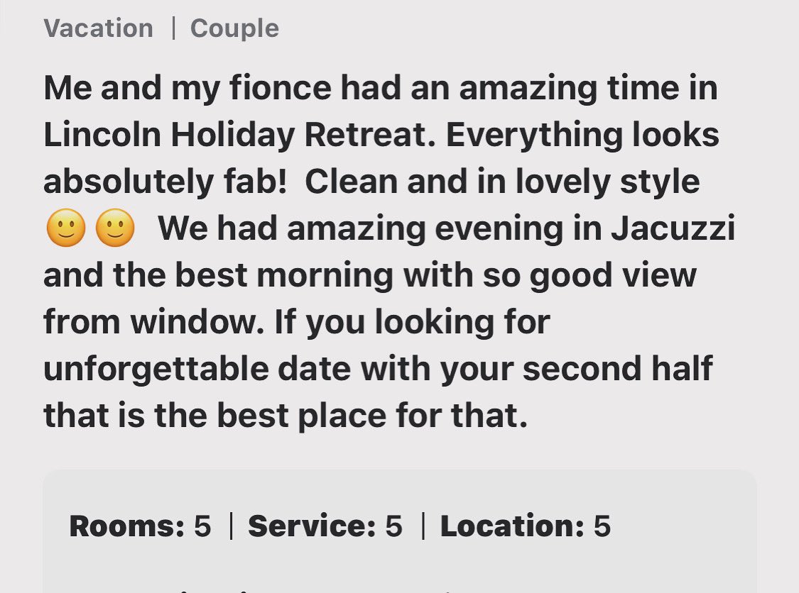 Review day 🏡 unforgettable date ❤️🍾🥂
#hottubstays #LincsConnect #accommodation #holidayretreat #perfectdate #romanticgetaway