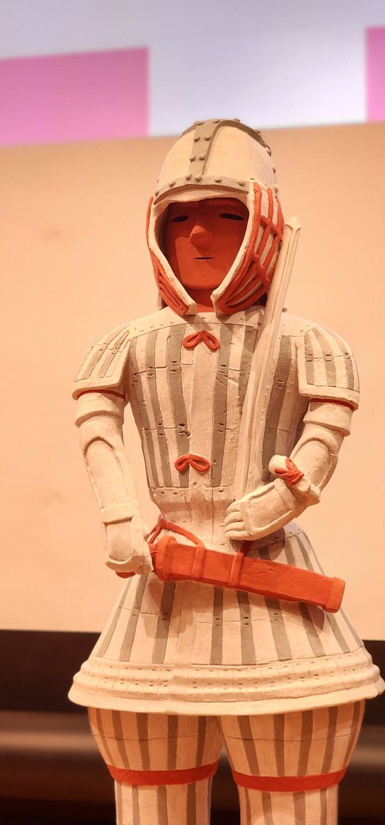 【考古学の大発見！】古墳時代の群馬に白銀色の軍団?!　国宝「挂甲の武人」は白、灰、赤の3色で彩色されていたと、東京国立博物館がきょう、10月に開幕する特別展「はにわ」の記者発表会で、彩色復元模型をお披露目しました。