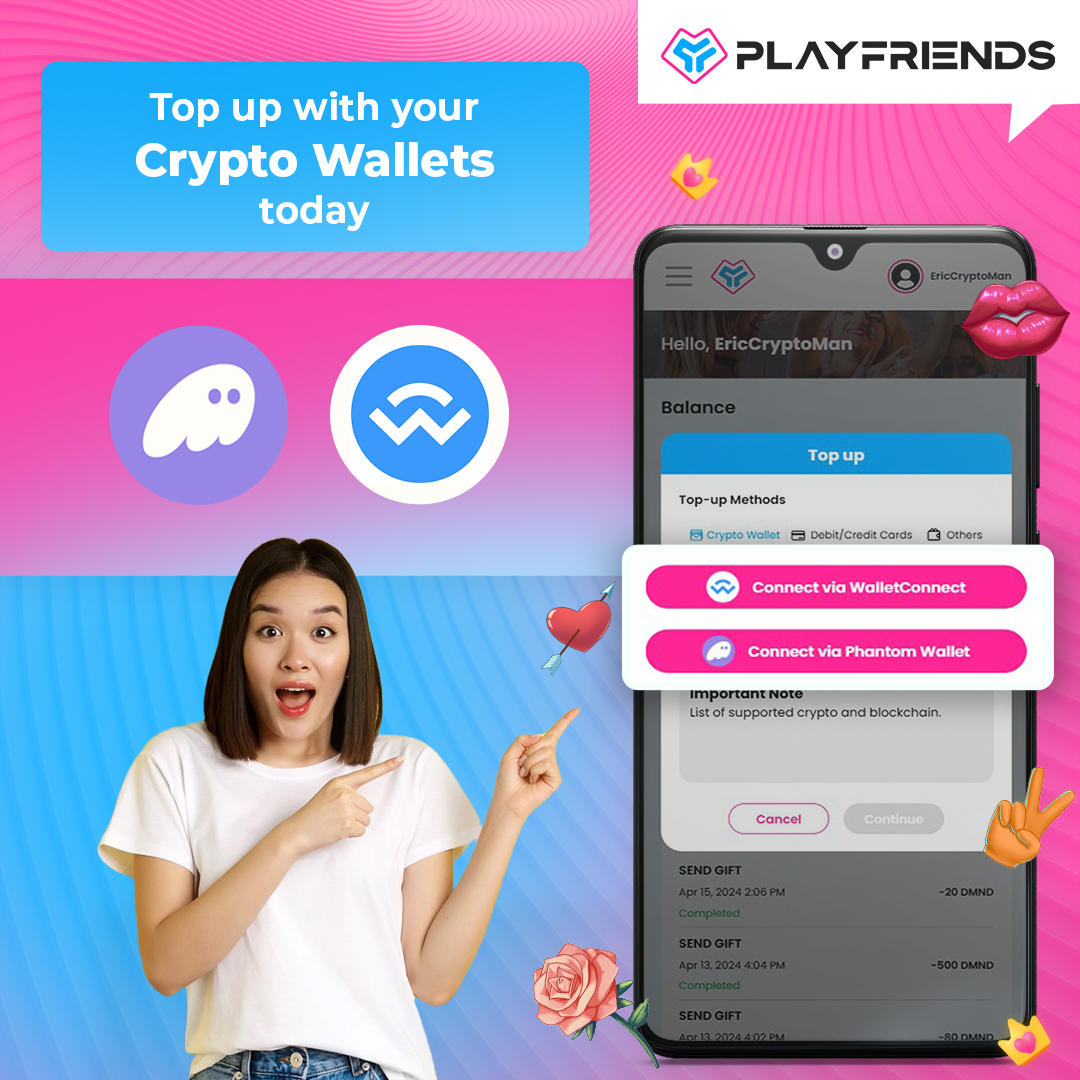 playfriends_gg's tweet photo. 💳💰 Exciting update! We've expanded our payment options on PlayFriends! Now you can top up using crypto wallets, debit/credit cards, GCash, Maya, and GrabPay!
🚀 Top up now and earn referral rewards plus in-app XP for future tokens. Start today at https://t.co/QfM0hhihdV! https://t.co/3qfF2ryd5k