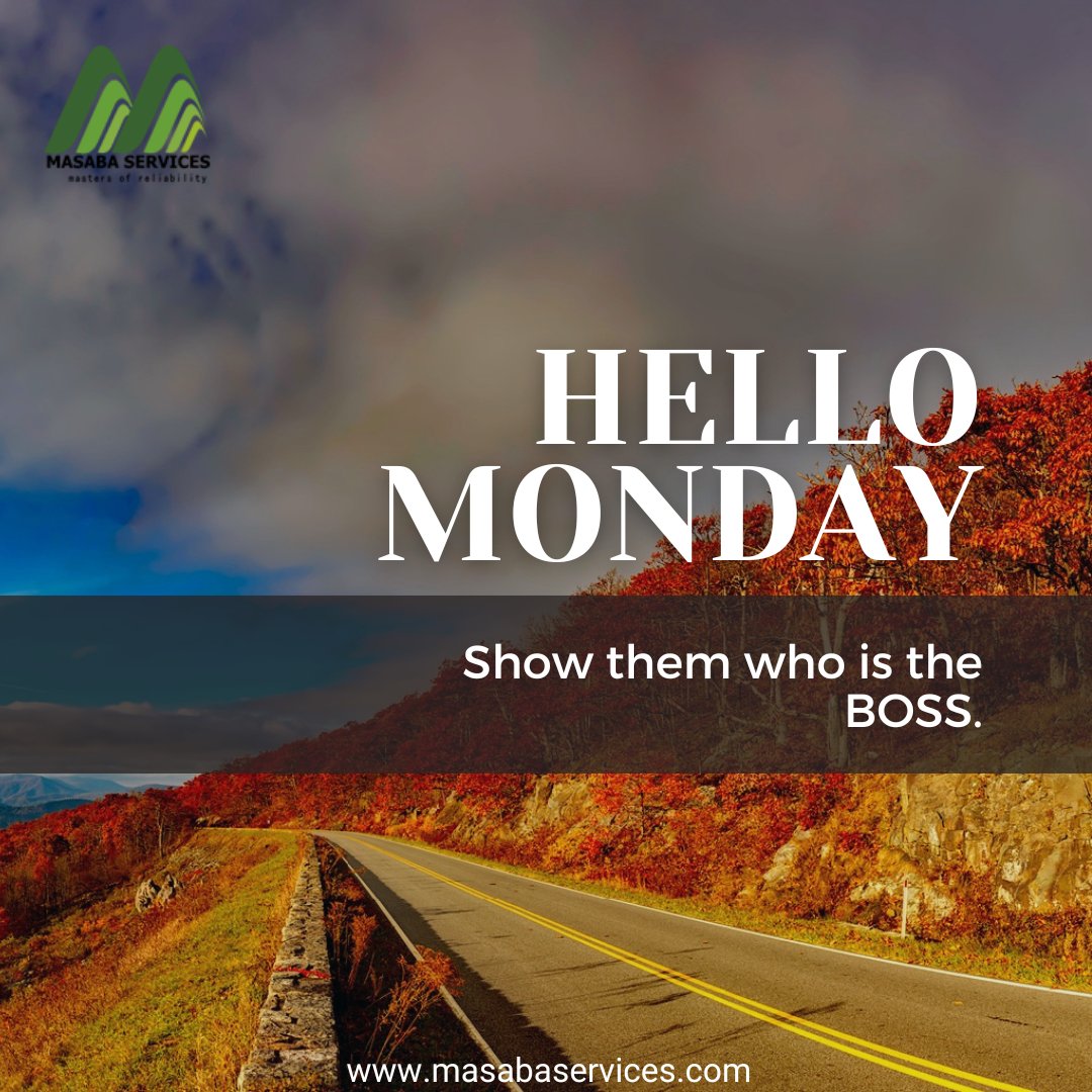 MasabaServices's tweet photo. Rise and conquer, it's Monday! Take charge, lead with confidence, and set the standard. Show them who's the boss by your actions, not just words. Leadership isn't given, it's earned. Own it, embrace it, and make this week yours. #MondayMotivation #Leadership https://t.co/yXyQ9bMVxM