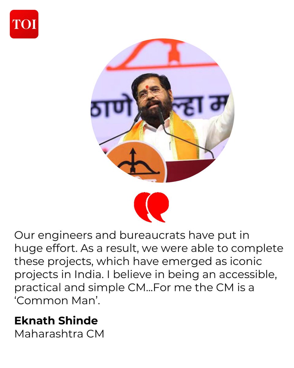 #TOIExclusive | In conversation with @chaitanya_pm, Maharashtra CM @mieknathshinde talks about achievements, infrastructure projects completion, plans for cabinet expansion and much more 

'My top priority was Mumbai-Nagpur Samruddhi expressway. Most of it has been completed, we