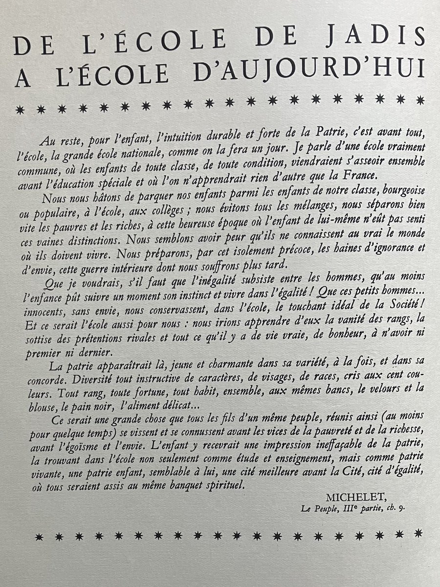alboissinot's tweet photo. L’école et le projet républicain : relire Michelet? https://t.co/NPEF2MPNfu
