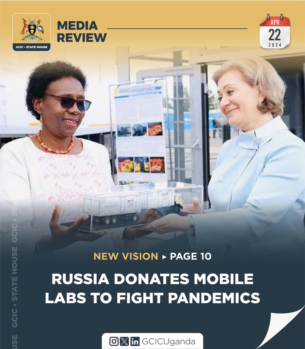 Russia donates mobile Labs to fight pandemics. Link:media.gcic.go.ug/gcicmediarevie…