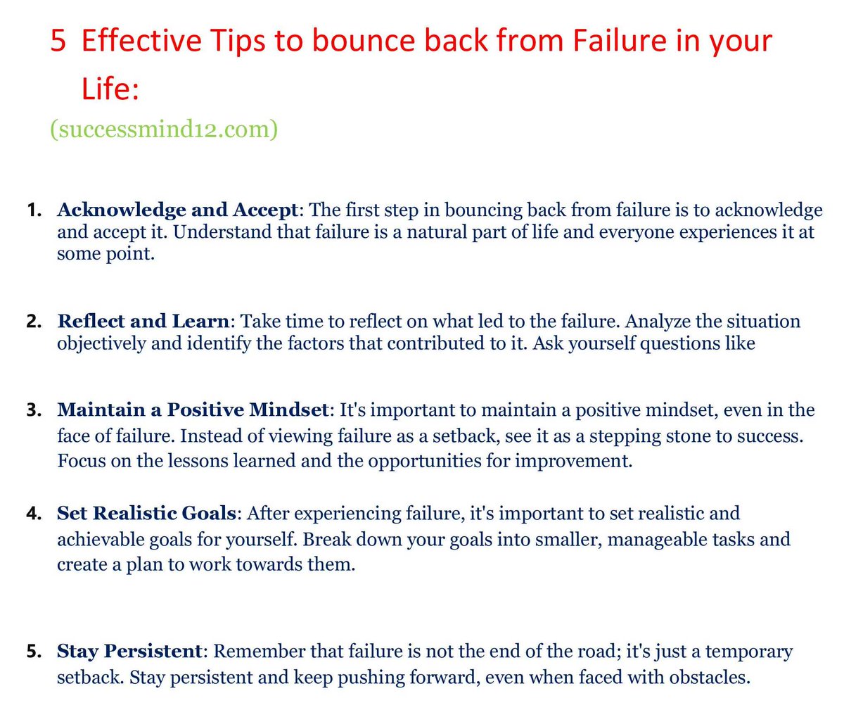 To develop a Mindset that can bounce back from any Failure 
Visit: shorturl.at/cdHLV

#SuccessJourney #SuccessAwaits  #ProductivityTips 
#ProductivityBoost #GrowthDrive #CareerOpportunity 
#CareerGoals  #jobseekers #jobsearch #mindsetmatters #GoalSetting
