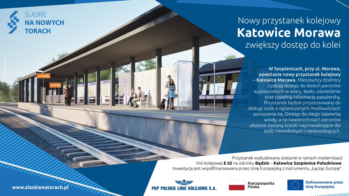 #Katowice Morawa to jeden z 4 nowych przystanków, które powstaną na terenie miasta. Perony zostaną wybudowane między Szopienicami a Sosnowcem przy popularnych stawach. Przystanek zostanie dostosowany do obsługi wszystkich podróżnych. #CEFTransport
