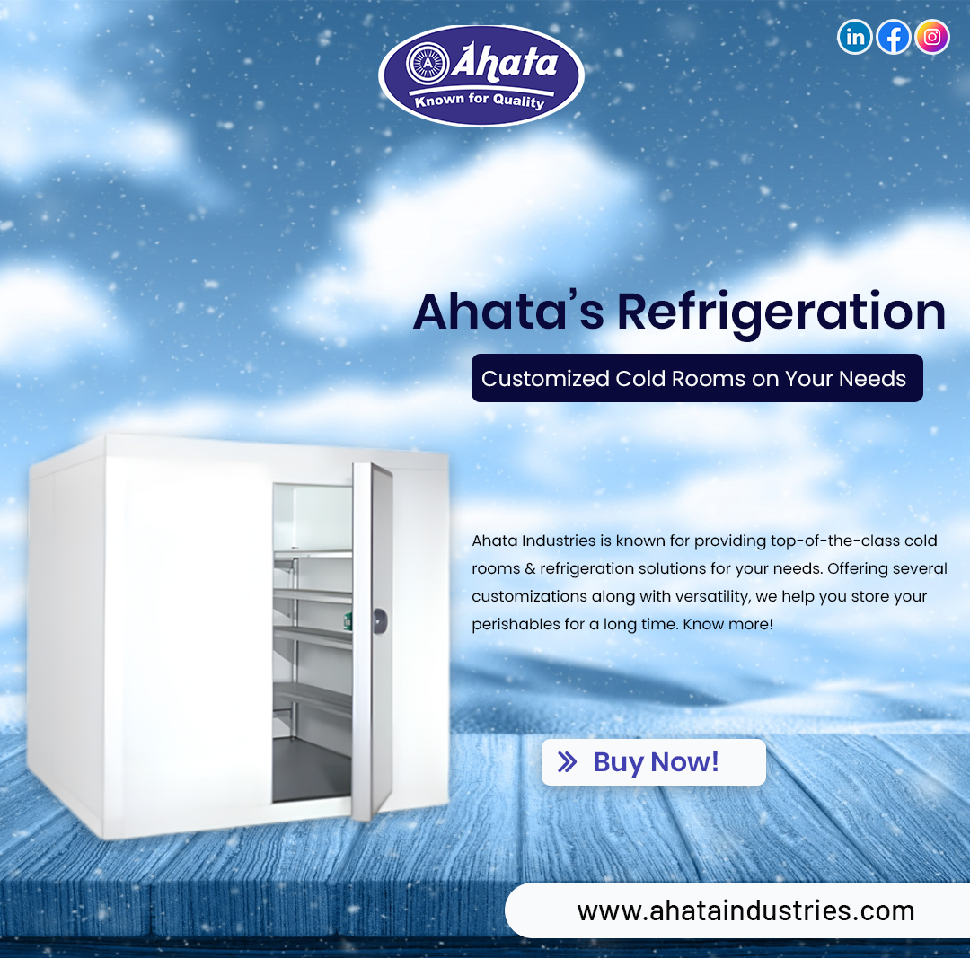 Keep your perishables fresh for longer with top-of-the-line Cold Rooms from Ahata Industries! We offer customized cold storage solutions to meet your specific needs. #AhataIndustries #refrigeration #coldstorage #foodstorage #freshfood #kitchenappliance #appliance #investment
