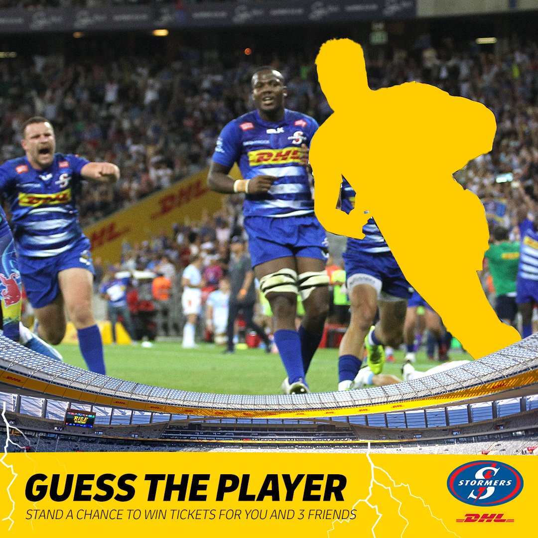 Are your eyes good enough to get the prize? Name this player in the comments, and you could WIN 4 tickets to watch @THESTORMERS play @leinsterrugby at DHL Stadium on Saturday, 27 April.

Clue: This outside center used to play for the Blitzboks.

#GuessThePlayer #DHLDelivers…