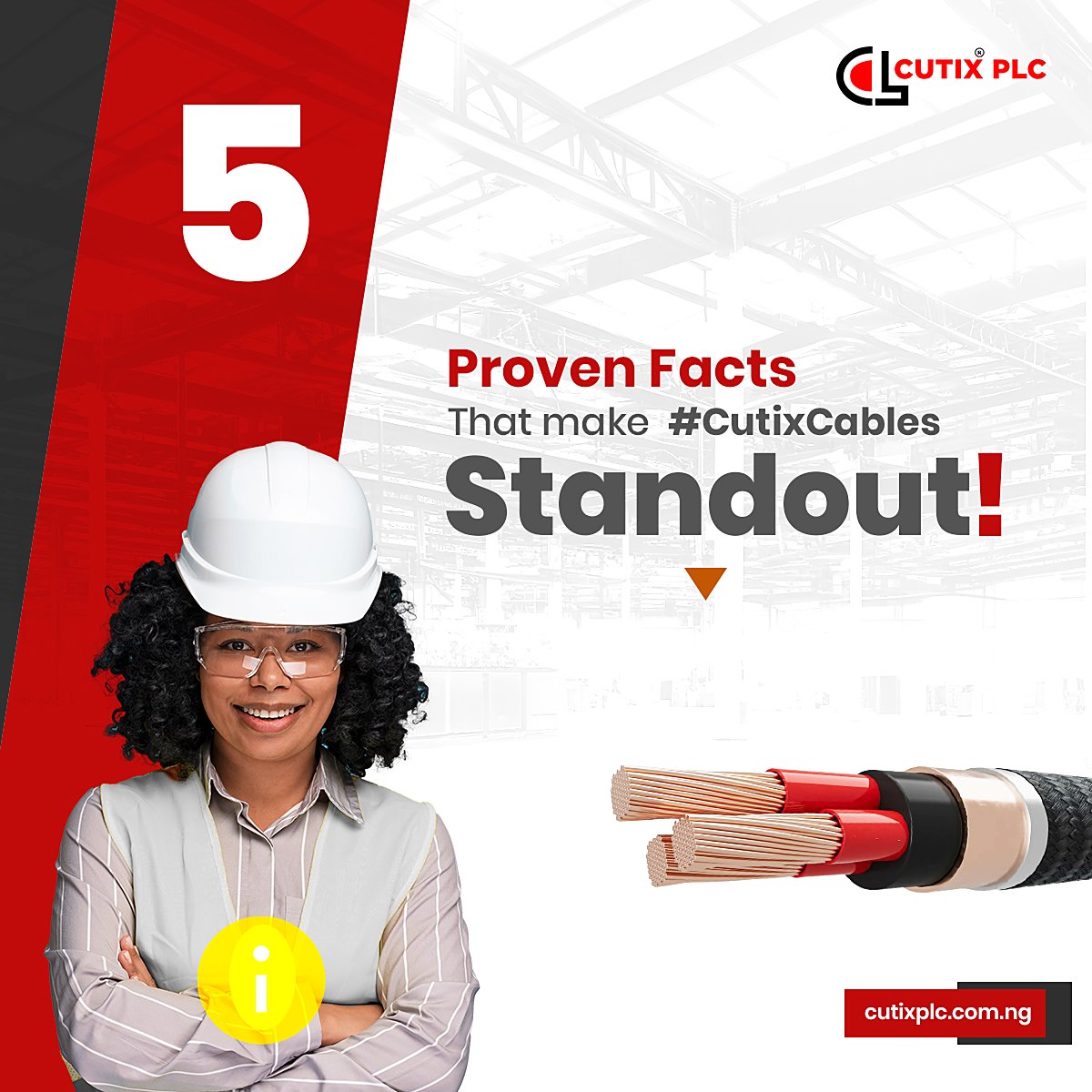 Cutixcables's tweet photo. From stellar performance metrics to unwavering commitment to excellence, these 5 proven facts highlight why Cutix Cables standout in the industry.
For more info:
☎️: +2347046236426
🌐: https://t.co/Uv1TdRA0Ep
📧: info@cutixplc.com.ng
#NewWeek #CutixPlc #ProvenFacts
More Below👇🏽 https://t.co/OQCsNXPwx2