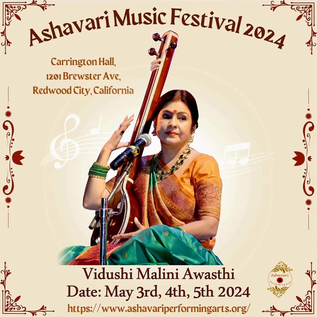 Pleased to perform at San Francisco California USA Happy to share that I will be performing at the prestigious #Ashavari Music Festival 2024, requesting all Bay Area Music lovers, to join in on the 4th may as I present moods and shades of Banaras and Awadh! Thumri, Dadra, and