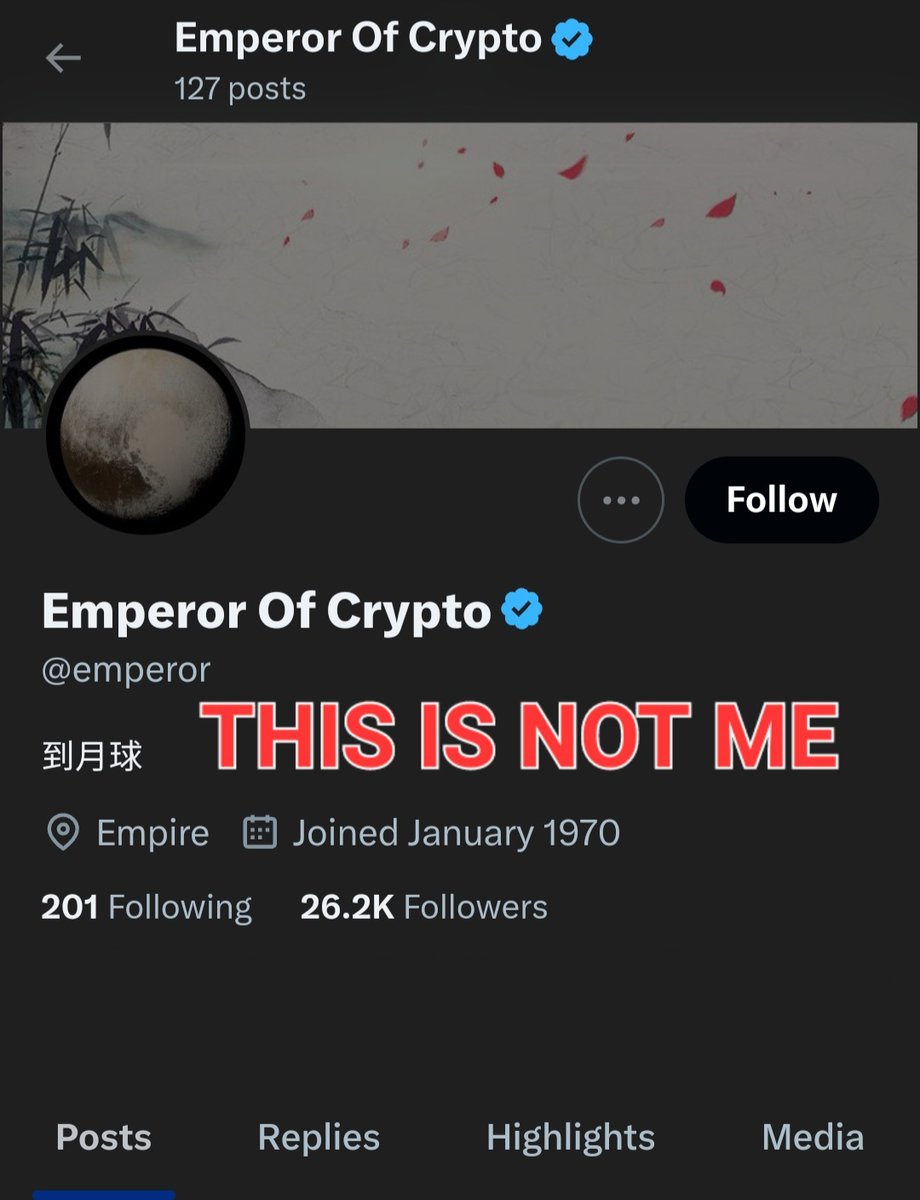 PUBLIC SERVICE ANNOUNCEMENT.

A Name 'Emperor' has appeared in a List made by <a href="/zachxbt/">ZachXBT</a> of People who scammed via Presales.

That EMPEROR is some other singleton who made his account a month Ago.

Attaching the Information Below. I have also clarified this with Zach.

P. S. I