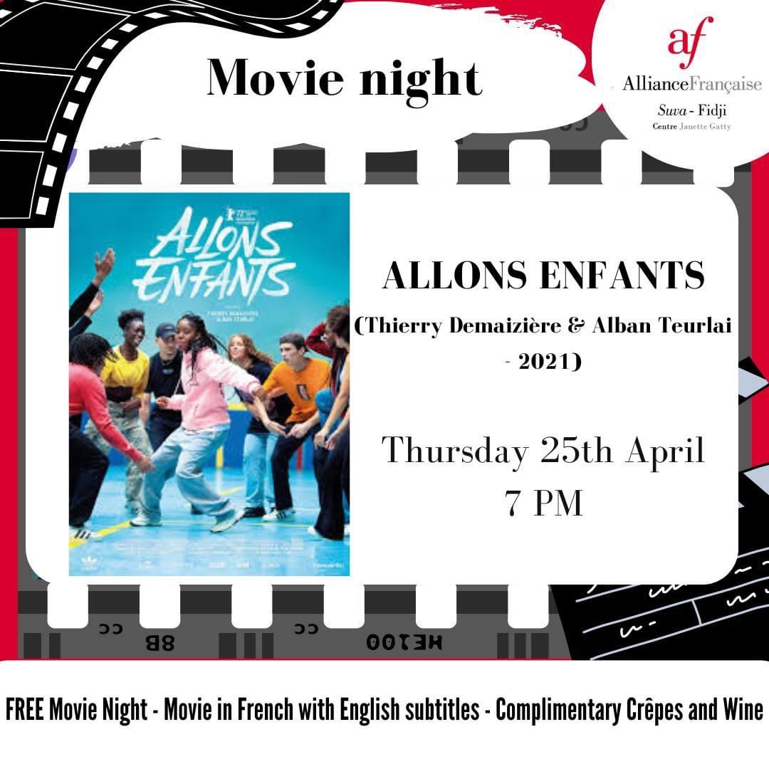 Celebrate International Dance Day with us at Alliance Française on April 25th! Watch 'Allons Enfants' for free, a #French film filled with life, love, and dance. 📅 April 25 | ⏰ 7 PM | 📍 Alliance Française. Don't miss this unforgettable cinema night! #InternationalDanceDay