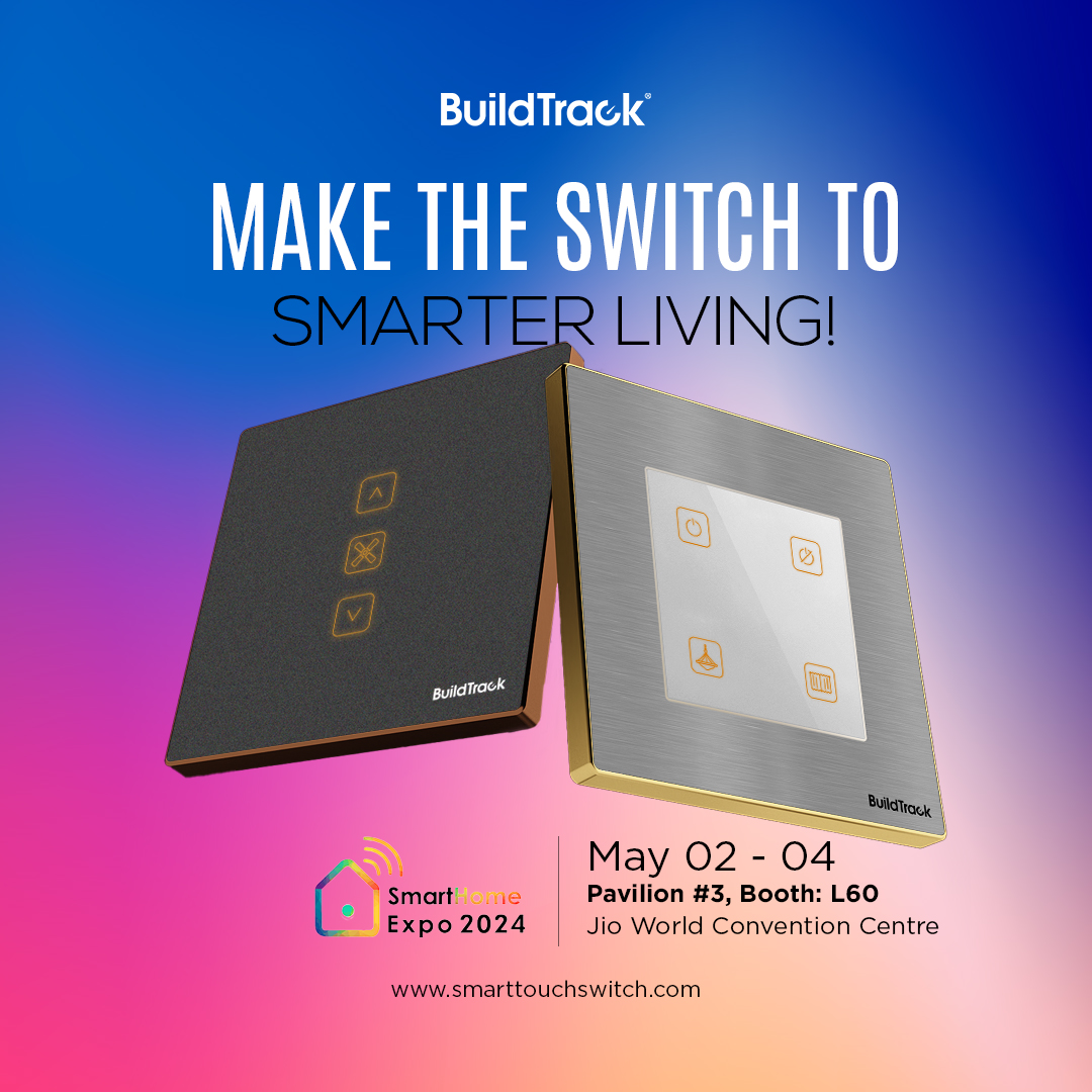 Visit us at the Smart Home Expo in Mumbai and immerse yourself in the world of smart living.
@expo_smart

Pavilion #3 , Booth : L60 
#expo2024 #smarthomes #homeautomation #smarttouchswitches #touchswitch #iot #technology #architects #homedecor #buildtrack