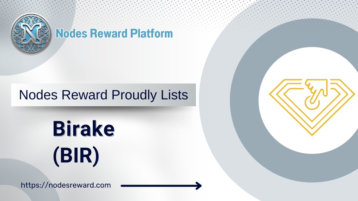 Hi @Birakecom
$BIR is listed on nodes Reward Platform

Link is below : nodesreward.com/coinstats/bira…

Visit Us :discord.com/invite/JBWkurc…

#nrc #nodes #reward #platform #development #progress #HOSTING #masternode #sharednode #staking #rewards #newcoin #birake #exchange #coin #service