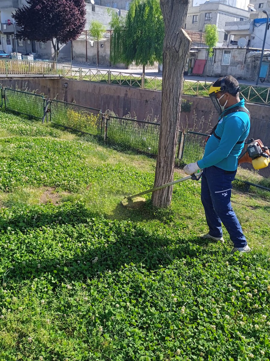 Her Adımda Haliliye 👍 Çevre Koruma ve Kontrol Müdürlüğü ekiplerimiz yeşil alanlarımızda bakım onarım ve temizlik çalışmalarını sürdürüyor. 🌳🍀