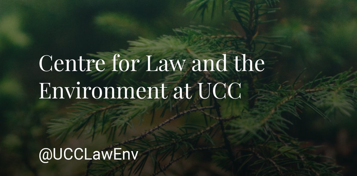 We look forward to welcoming delegates to @LawUCC @UCC @eriucc on Thursday for our annual Law & the Environment conference 🏛️⚖️🌎🍃 @UCCResearch @GreenCampusUCC @LawEnvironment @EnvJusticeUCC Programme & booking information here: ucc.ie/en/lawenvironm…