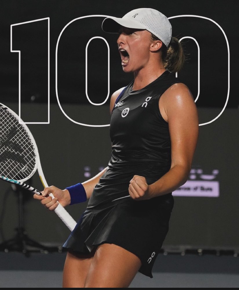 @iga.swiatek continues to hold the @wta rankings @#1 for 💯 weeks joining a select group of only nine players at 22 years old. #igaświątek #wta #wtarankings 🏆🎾#bbftv #womenstennis #womenssports #ruwsports #riseuptakechargeandwin