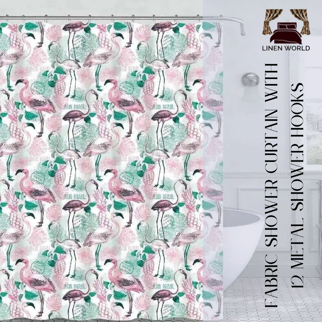 FABRIC SHOWER CURTAIN WITH 12 METAL SHOWER HOOKS

"Transform your bathroom into a sanctuary with our stunning Fabric Shower Curtain! 🚿✨ Crafted with quality in mind, this curtain adds an elegant touch while keeping your space neat and stylish.💫 #BathroomGoals #HomeDecor