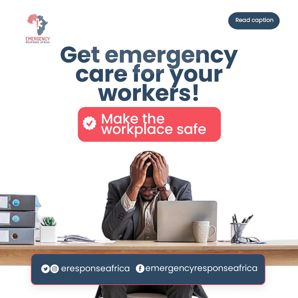 Partner with ERA for a customized emergency response plan & first-aid training for your team.

Don't wait for an accident to happen. ➡️ 

Send us a DM us today to discuss an ERA emergency care plan for your workplace!

#WorkplaceSafety #EmergencyPreparedness #FirstAidTraining