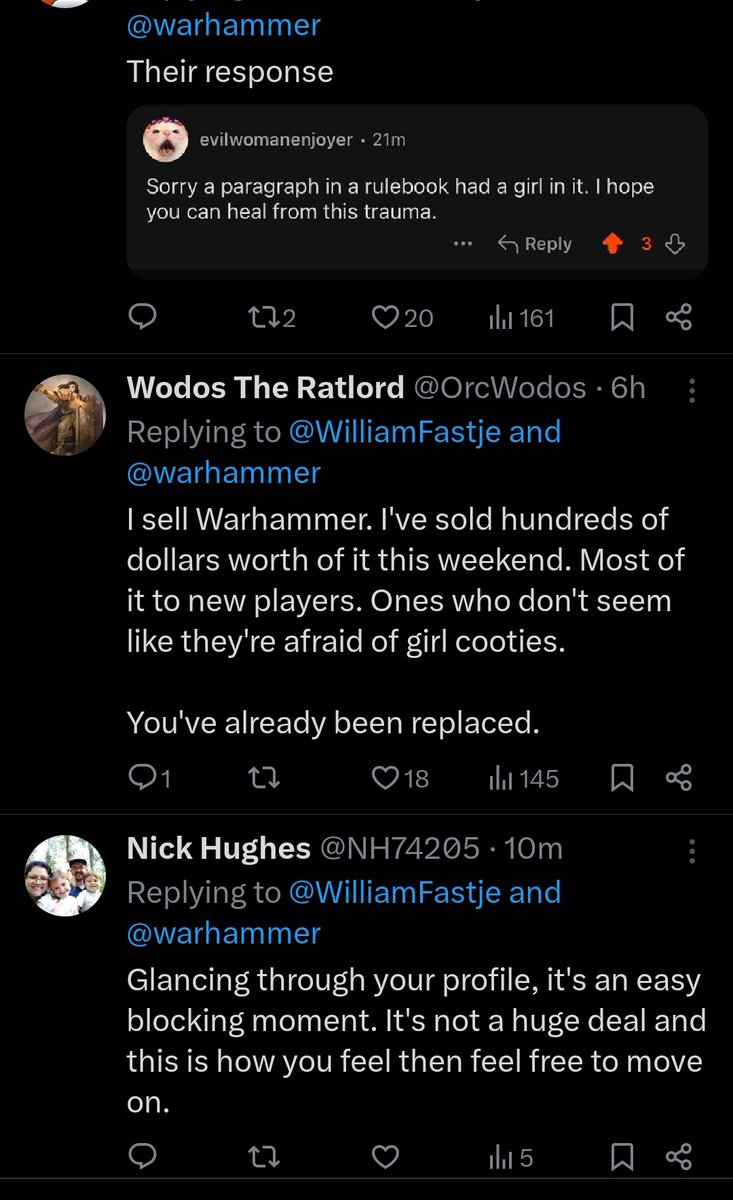 Got sent this guys tweet were he's taken time to write a letter to GW over his protest against Female custodies and the gaslighting of the audience (With some minor spelling mistake lol). Wokehammer are trying to pile on the guy now for some reason lol.