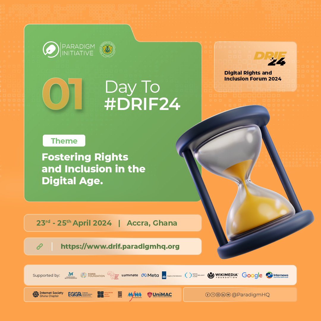 #DRIF24: the stage is set! 

Tomorrow, the Digital Rights and Inclusion Forum (DRIF24) gets underway at the Allissa Hotel in Accra, #Ghana. With our partners, we have laid the foundation for solid interactions and conversations meant to foster digital rights and inclusion. 

With