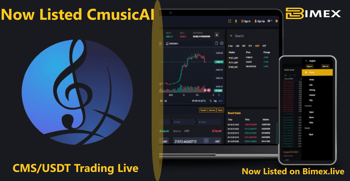 New Listing CmusicAI
Markets now open for trade.
We would like to welcome the CMS community to our exchange.
🚀🚀🚀🚀
bimex.live/Trade/index/ma…
bimex.live/Trade/index/ma…
bimex.live/Trade/index/ma…
<a href="/dex_universe/">TEK is good</a> <a href="/cmusicai/">CmusicAI</a> <a href="/AltcoinDailyio/">Altcoin Daily (backup account)</a> <a href="/1000xMooncoins/">CryptoSa</a>